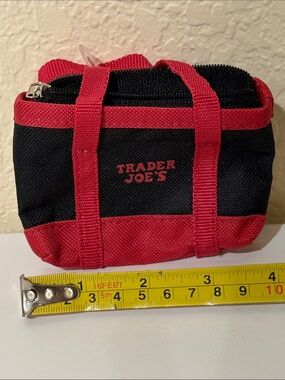 Black and Red Mini Tote Pouch